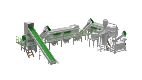 Waste Plastic Pet HDPE Bottle Flake Drum Pallet Recycling Crushing Washing Line